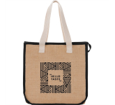 Jute Insulated Grocery Tote