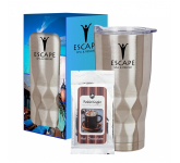 22 Oz. Vortex Stainless Steel Tumbler With Cocoa And Cust...