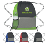 Color Block Sports Drawstring Bag
