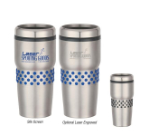 16 oz. Stainless Steel Tumbler With Dotted Rubber Grips