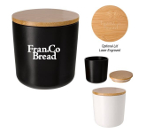 17 Oz. Ceramic Container With Bamboo Lid