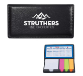 Leather Look Case of Sticky Notes With Calendar